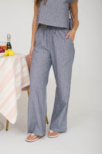 Load image into Gallery viewer, Stripe Linen Drawstring Lounge Pants
