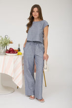 Load image into Gallery viewer, Stripe Linen Drawstring Lounge Pants
