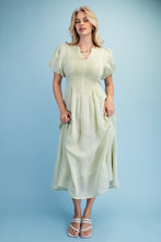 Load image into Gallery viewer, Textured V-neck Midi Dress
