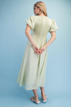 Load image into Gallery viewer, Textured V-neck Midi Dress
