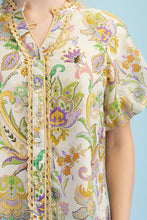 Load image into Gallery viewer, Printed Button Up Blouses w/RicRac Trim
