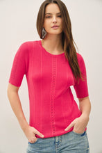 Load image into Gallery viewer, Lightweight Pointelle Sweater Top
