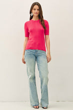 Load image into Gallery viewer, Lightweight Pointelle Sweater Top

