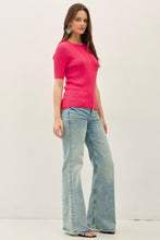 Load image into Gallery viewer, Lightweight Pointelle Sweater Top
