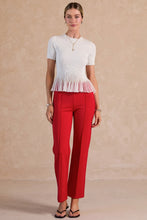 Load image into Gallery viewer, S/S Fitted Ribbed Sweater top
