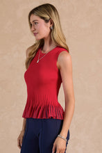 Load image into Gallery viewer, Slvless Ribbed Sweater Tank top
