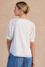 Load image into Gallery viewer, Textured Star Pattern S/S Blouse
