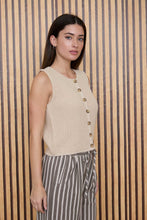 Load image into Gallery viewer, Round Neck Slvless Button Cardigan
