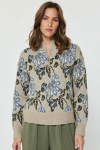 Load image into Gallery viewer, Pattern Jacquard Half Zip Sweater
