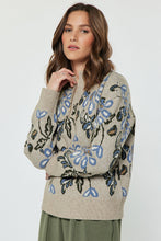 Load image into Gallery viewer, Pattern Jacquard Half Zip Sweater
