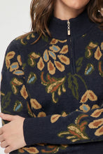 Load image into Gallery viewer, Pattern Jacquard Half Zip Sweater

