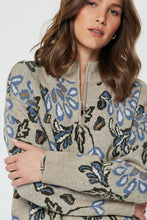Load image into Gallery viewer, Pattern Jacquard Half Zip Sweater
