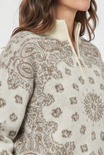 Load image into Gallery viewer, Pattern Jacquard Half Zip Sweater
