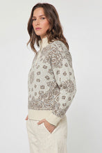 Load image into Gallery viewer, Pattern Jacquard Half Zip Sweater
