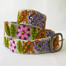 Load image into Gallery viewer, Freshwater Floral Embroidered Wool Belt
