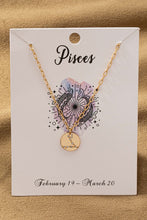 Load image into Gallery viewer, Brass Zodiac Coin Pendant Necklace
