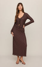 Load image into Gallery viewer, Eda Polka Dot Mesh Midi Skirt
