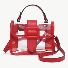 Load image into Gallery viewer, Toni Clear Flapover Crossbody Bag
