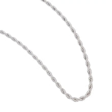 Load image into Gallery viewer, Silver Chunky Twisted Necklace

