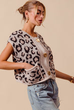Load image into Gallery viewer, Leopard Sweater Vest Top
