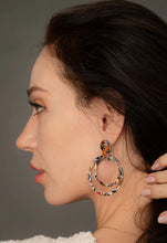 Load image into Gallery viewer, Margot Resin Dangle Hoop Earrings
