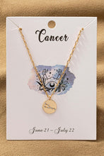 Load image into Gallery viewer, Brass Zodiac Coin Pendant Necklace
