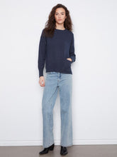 Load image into Gallery viewer, Crew Neck Crop Sweater w/Pockets
