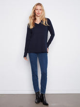 Load image into Gallery viewer, Long Sleeve V Neck Sweater
