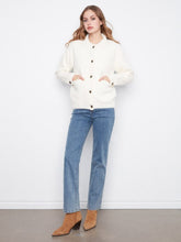 Load image into Gallery viewer, Eyelash Yarn Denim-Style Jacket

