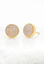 Load image into Gallery viewer, Brittany White Agate Stud Earrings
