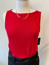 Load image into Gallery viewer, Slvless Boat Neck Rib Knit Top

