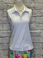 Load image into Gallery viewer, Laurie Half Zip Slvless Polo Top
