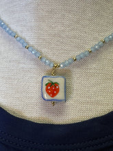 Load image into Gallery viewer, 16" Enamel Strawberry Beaded Necklace
