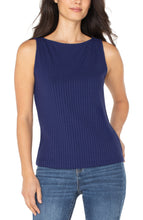 Load image into Gallery viewer, Slvless Boat Neck Rib Knit Top
