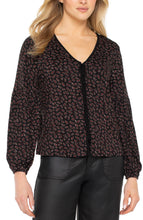 Load image into Gallery viewer, Button Front Ditsy Flower Top
