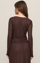 Load image into Gallery viewer, Amara Polka Dot Mesh Top
