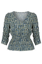 Load image into Gallery viewer, 3/4 Ruched Slv V Neck Knit Top

