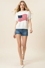 Load image into Gallery viewer, American Flag Graphic Sweater Top
