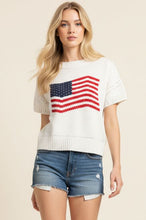 Load image into Gallery viewer, American Flag Graphic Sweater Top
