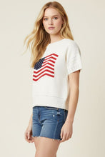 Load image into Gallery viewer, American Flag Graphic Sweater Top
