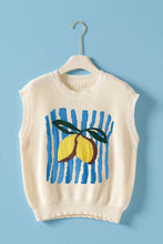Load image into Gallery viewer, Lemon Graphic Knit Vest Citrus Print

