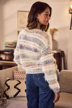 Load image into Gallery viewer, Soft Hairy Color Stripe Sweater
