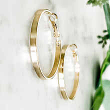 Load image into Gallery viewer, 1.5" Flat Hoop Earrings
