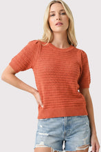 Load image into Gallery viewer, Open Weave Puff Slv Sweater

