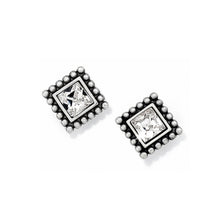 Load image into Gallery viewer, Sparkle Square Mini Post Earrings
