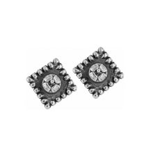 Load image into Gallery viewer, Sparkle Square Mini Post Earrings
