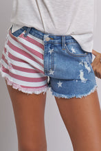 Load image into Gallery viewer, Stars and Stripes Denim Shorts
