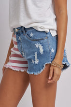 Load image into Gallery viewer, Stars and Stripes Denim Shorts
