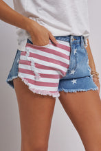 Load image into Gallery viewer, Stars and Stripes Denim Shorts
