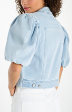 Load image into Gallery viewer, Puff Slv Cropped Trucker Jacket
